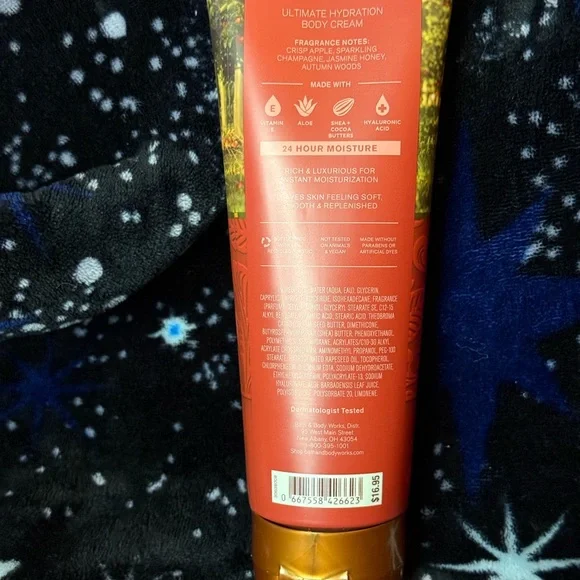 Bath & Body Works Champagne Apple & Honey Body Cream - Red & Gold